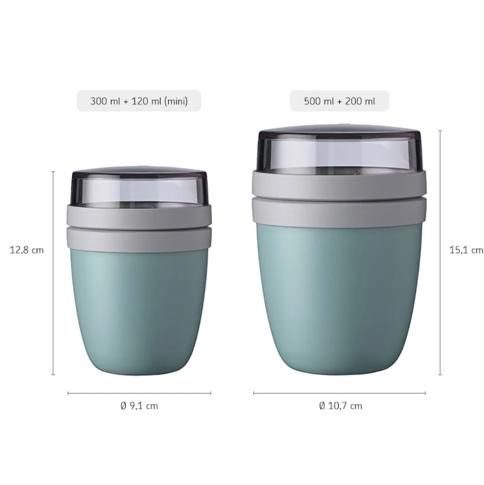 Mepal Lunchpot mini + regular Ellipse 2er Set