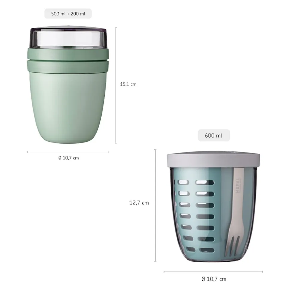 Mepal Lunchpot mit Fruitpot Ellipse 2er Set