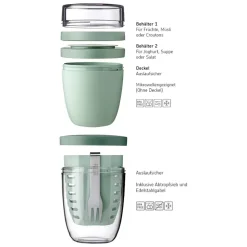 Mepal Lunchpot mit Fruitpot Ellipse 2er Set