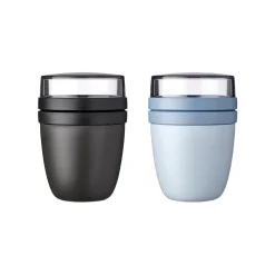 Mepal Lunchpots Nordic Black & Nordic Sage Ellipse ø 10.7 cm 2er Set