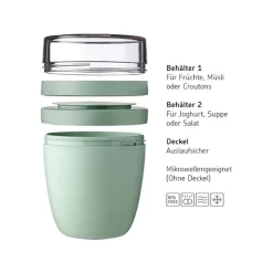 Mepal Lunchpots Nordic Black & Nordic Sage Ellipse ø 10.7 cm 2er Set