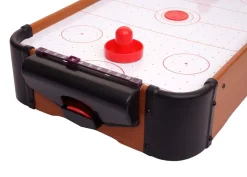 Mini Air Hockey MCW-J10, Tischspiel Lufthockey inklusive Zubehör, Holz 56x30x10cm