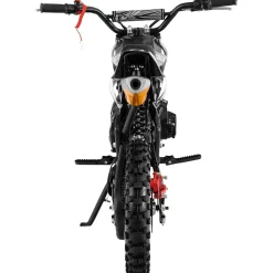 Mini-Crossbike Delta, Benzin-Motorrad, Pocketbike, Dirtbike, 49 ccm, bis zu 40 km/h, Scheibenbremsen (Schwarz)