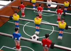 Mini Fußballkicker MCW-J68, Tischspiel Tischkicker inklusive Zubehör, Holz 51x31x10cm