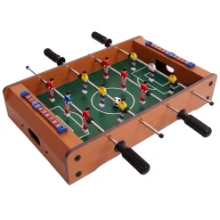 Mini Fußballkicker MCW-J68, Tischspiel Tischkicker inklusive Zubehör, Holz 51x31x10cm