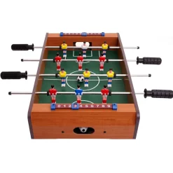 Mini Fußballkicker MCW-J68, Tischspiel Tischkicker inklusive Zubehör, Holz 51x31x10cm