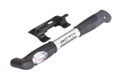 Minipumpe "TWO WAY", Luftförderung durch Zug und Druck, mit Manometer, Aluminium, für alle Ventilarten, 7 bar, inkl. Rahmenhalterung