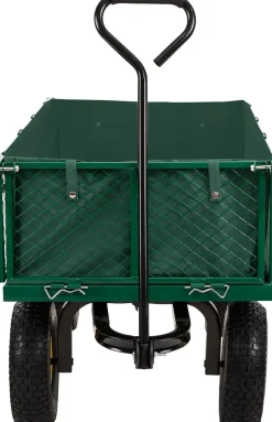 Miweba Bollerwagen MB-700, Transportwagen mit 700 kg Traglast, klappbar, Doppelachse, Stahlrahmen (Grün)
