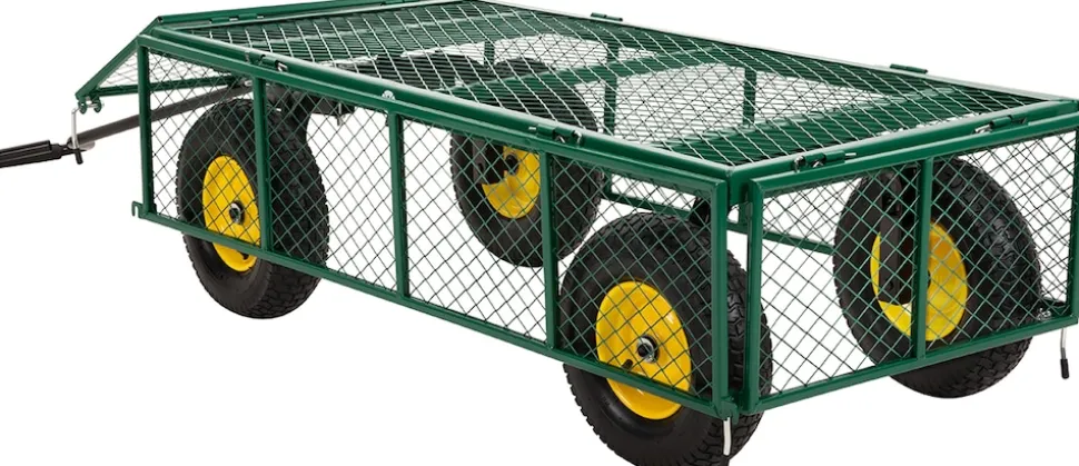 Miweba Bollerwagen MB-700, Transportwagen mit 700 kg Traglast, klappbar, Doppelachse, Stahlrahmen (Grün)