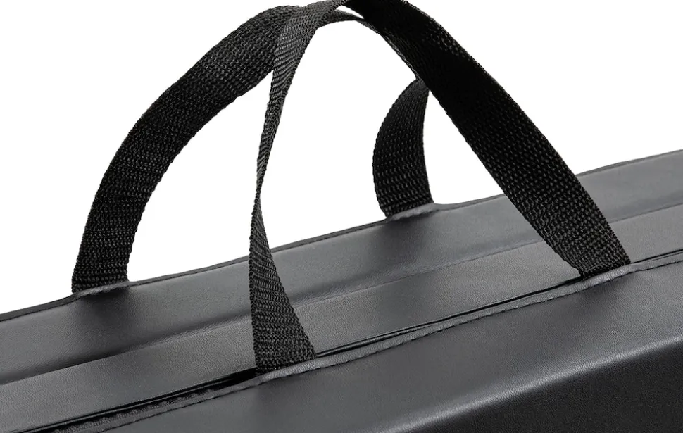 Miweba Sports Gymnastikmatte GM100, faltbar, rutschfest, Turnmatte für zuhause, Tragegriffe, PVC (Schwarz)