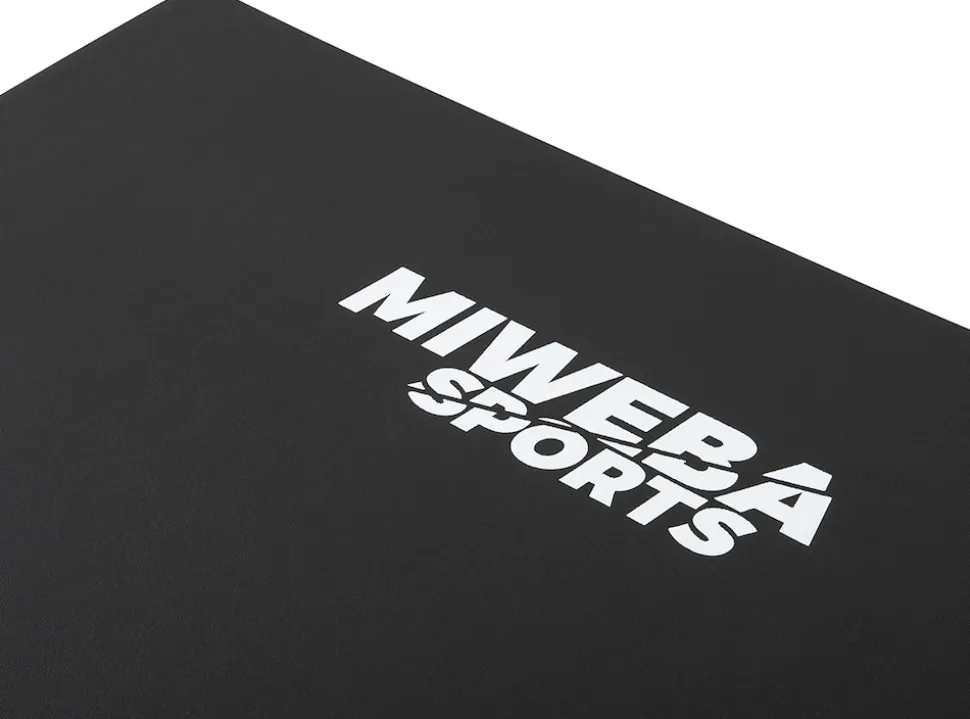Miweba Sports Gymnastikmatte GM100, faltbar, rutschfest, Turnmatte für zuhause, Tragegriffe, PVC (Schwarz)