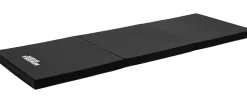 Miweba Sports Gymnastikmatte GM100, faltbar, rutschfest, Turnmatte für zuhause, Tragegriffe, PVC (Schwarz)