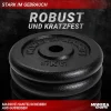Miweba Sports Hantelscheiben HSG50, 2x 5 kg Hantel-Gewichte, passend für Ø 30mm, Set, Gusseisen
