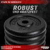 Miweba Sports Hantelscheiben HSG75, 4 x 5 kg Hantel-Gewichte, passend für Ø 30 mm, Set, Gusseisen