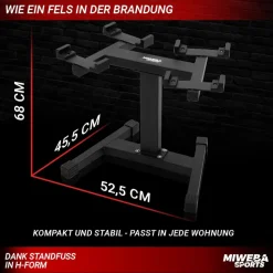 Miweba Sports Hantelständer für verstellbare Kurzhanteln VH100/VH200, Stahl, stabile Hantelablage