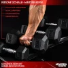 Miweba Sports Hexagon Kurzhanteln HGH100, Kurzhantel-Set, 2,5-15 kg, Gusseisen-Kern (Hantelpaar, 15 kg)