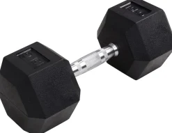 Miweba Sports Hexagon Kurzhanteln HGH100, Kurzhantel-Set, 2,5-15 kg, Gusseisen-Kern (Hantelpaar, 15 kg)
