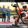 Miweba Sports Indoor-Cycle MX100 PRO mit Rückenlehne und ErgoGrip Griffen, klappbar (Pro, Schwarz/Grau)