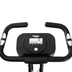 Miweba Sports Indoor-Cycle MX100 PRO mit Rückenlehne und ErgoGrip Griffen, klappbar (Pro, Schwarz/Grau)
