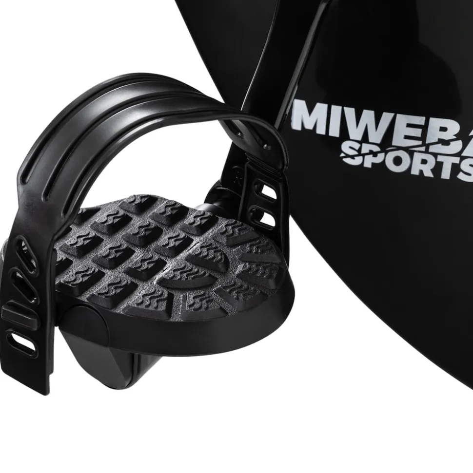 Miweba Sports Indoor-Cycle MX100 PRO mit Rückenlehne und ErgoGrip Griffen, klappbar (Pro, Schwarz/Grau)