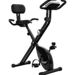 Miweba Sports Indoor-Cycle MX100 PRO mit Rückenlehne und ErgoGrip Griffen, klappbar (Pro, Schwarz/Grau)