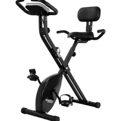 Miweba Sports Indoor-Cycle MX100 PRO mit Rückenlehne und ErgoGrip Griffen, klappbar (Pro, Schwarz/Grau)