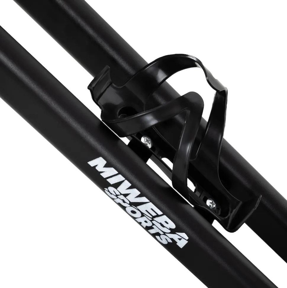 Miweba Sports Indoor-Cycle MX100 PRO mit Rückenlehne und ErgoGrip Griffen, klappbar (Pro, Schwarz/Grau)