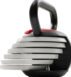 Miweba Sports Kettlebell KB300, verstellbar, 3,4-18 kg, 6 Gewichtscheiben, Easy-Lock-Mechanismus