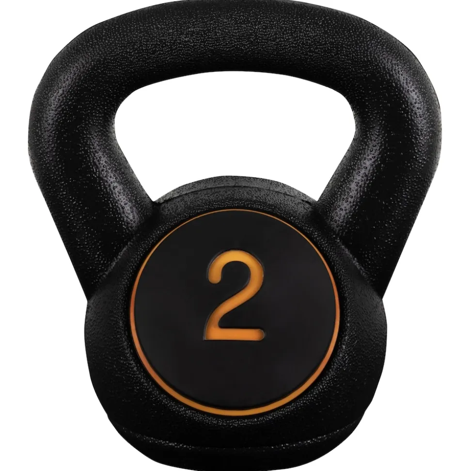 Miweba Sports Kettlebell-Set, 2-7 kg, Kettlebell-Ablage, Kugelhantel Indoor und Outdoor, Betonfüllung (2 - 8 kg)