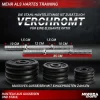 Miweba Sports Kurzhantel-Set MKH120, 20kg, Hantelkoffer, Gewichte aus Gusseisen, Stahl-Hantelstange (Mit Koffer)