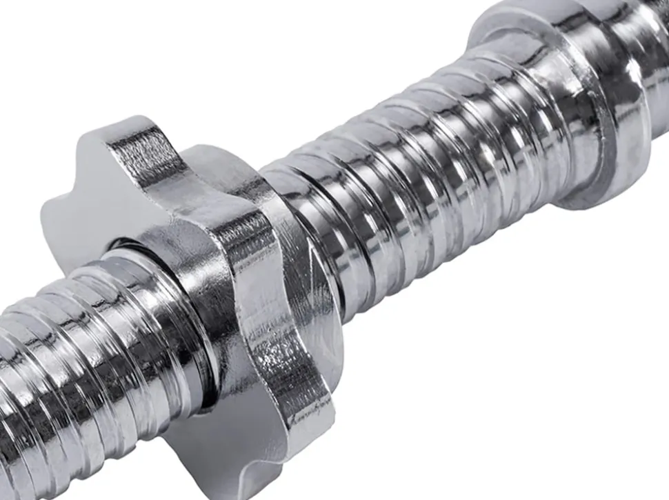 Miweba Sports Kurzhantelstange KH100, Sternverschluss, 35cm, Ø30mm, bis 40 kg, Stahl, 2er-Set (2 Stück)