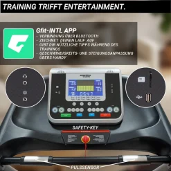 Miweba Sports Laufband Home Track HT5000, mit Steigung, 2600 Watt, große Lauffläche, 1-18 km/h (Schwarz)