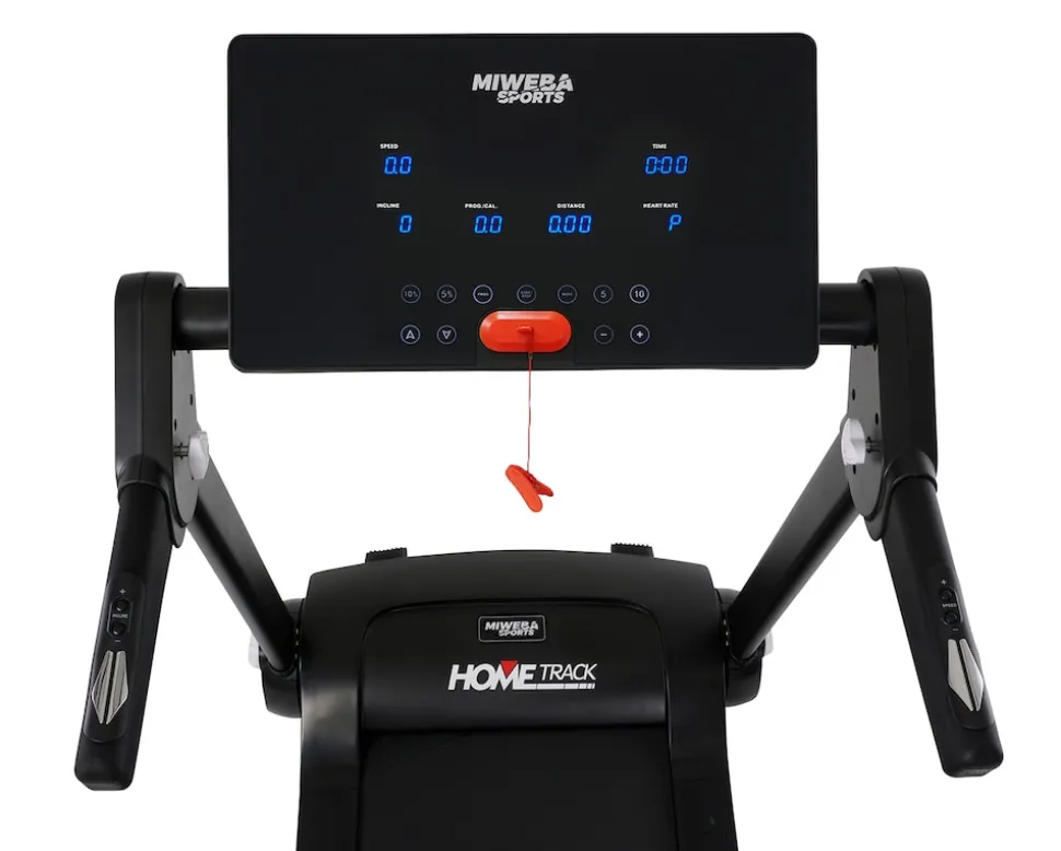 Miweba Sports Laufband Home Track HT3000, mit Steigung, 1300 Watt, 1-16 km/h, 12 Programme, klappbar (2.0, Schwarz/Weiß)