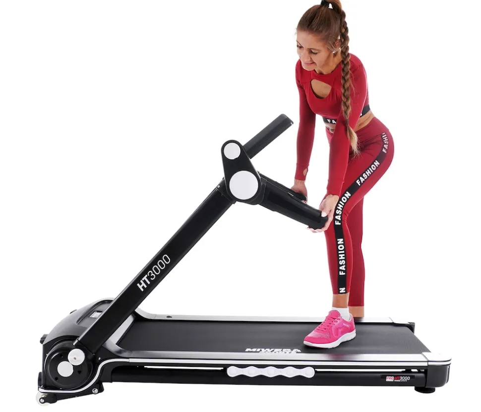 Miweba Sports Laufband Home Track HT3000, mit Steigung, 1300 Watt, 1-16 km/h, 12 Programme, klappbar (2.0, Schwarz/Weiß)