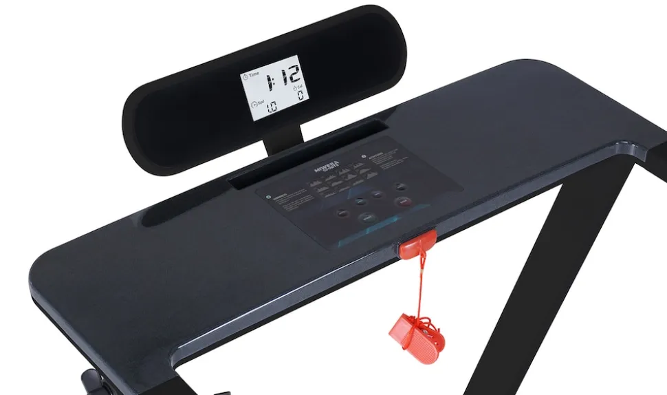 Miweba Sports Laufband Home Track HT500, klappbar, 1-14 km/h, Handy/-Tablethalter, 12 Programme (Schwarz)