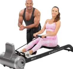Miweba Sports Rudergerät MR100, Rudermaschine kompakt, Schaumstoff-Sitz, Display, Magnetbremse (Grau)