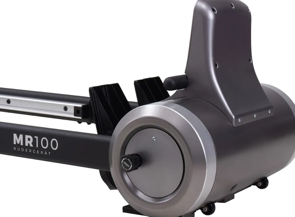 Miweba Sports Rudergerät MR100, Rudermaschine kompakt, Schaumstoff-Sitz, Display, Magnetbremse (Grau)