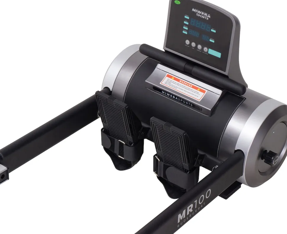 Miweba Sports Rudergerät MR100, Rudermaschine kompakt, Schaumstoff-Sitz, Display, Magnetbremse (Grau)