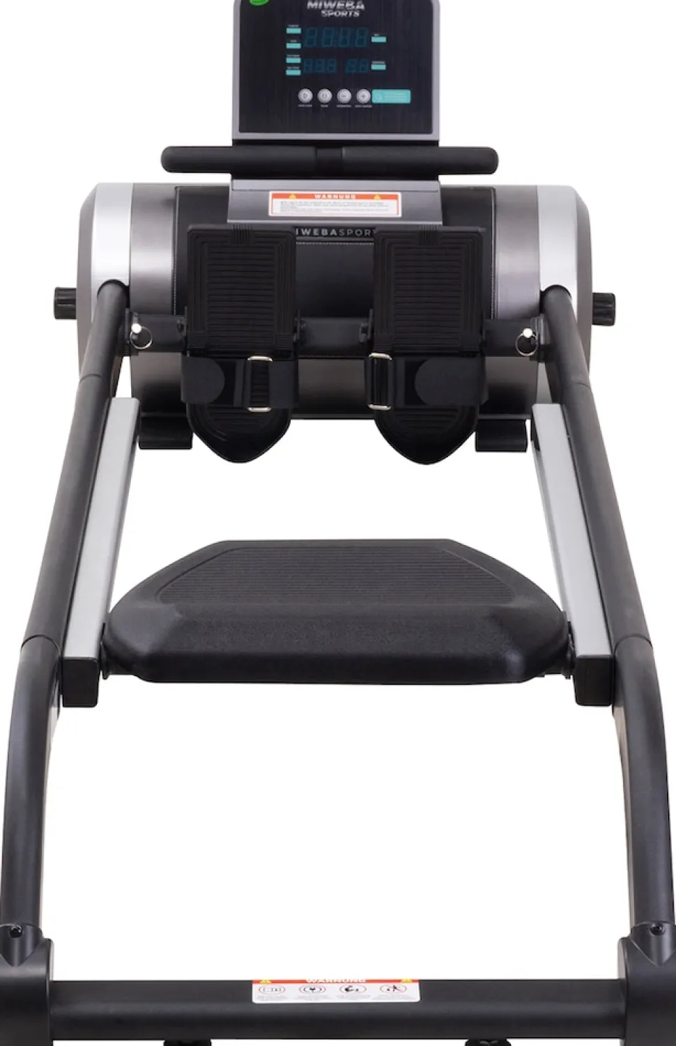 Miweba Sports Rudergerät MR100, Rudermaschine kompakt, Schaumstoff-Sitz, Display, Magnetbremse (Grau)