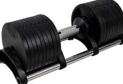 Miweba Sports verstellbare Kurzhantel VH200, Stahl, 2-28 kg, Hantelstange mit Profil, Halte-Gestell (28 kg)