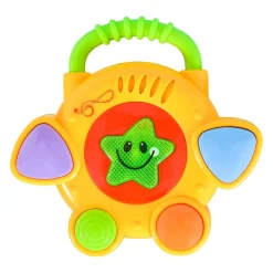 Moni Baby Musikspielzeug-Set Rock Star LT80011 Klavier Tamburin Ente Musik Licht bunt