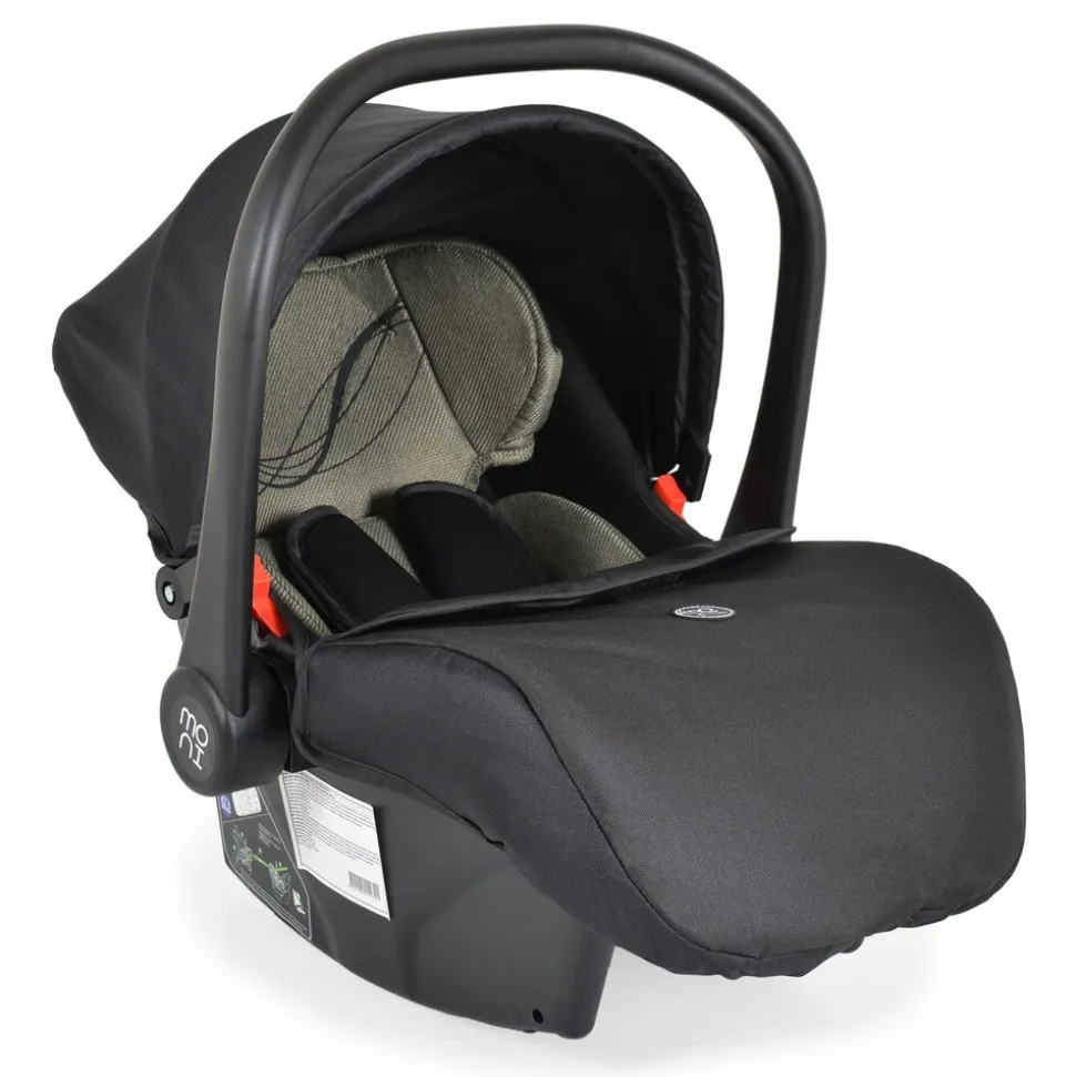 Moni Babyschale i-Size Multi (40 - 87cm) Gruppe 0+ Fußabdeckung Kopfstütze Gurt grün
