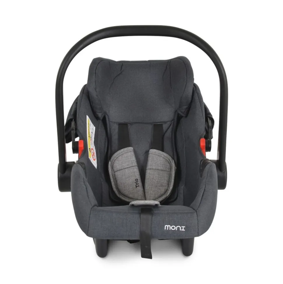 Moni Babyschale Trio Set mit Isofixbasis Royal, i-Size (40 - 87cm) Adapter grau
