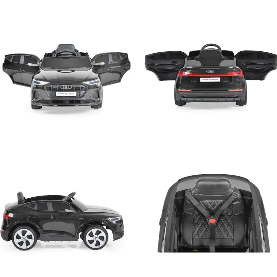 Moni Kinder Elektroauto Audi Sportback SUV metallic Fernbedienung USB EVA-Reifen schwarz