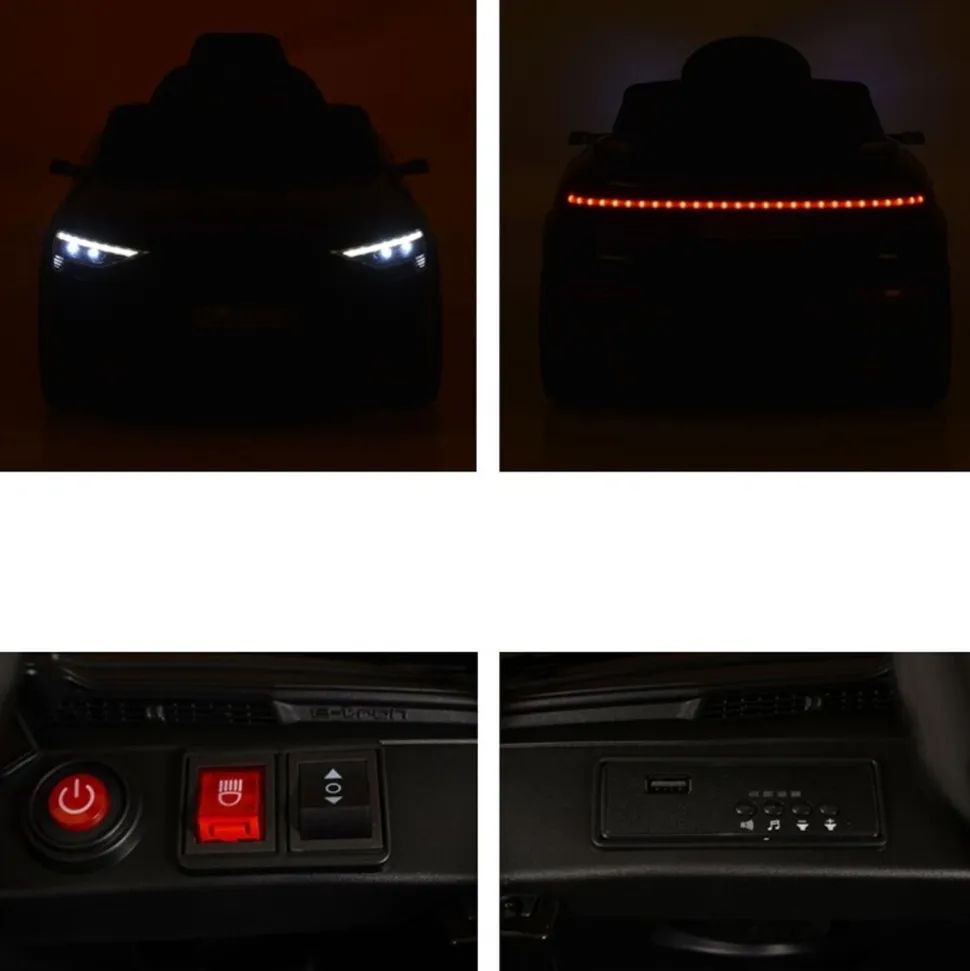 Moni Kinder Elektroauto Audi SQ8 e-tron EVA-Reifen Musik Licht MP3-Eingang Gurt rot