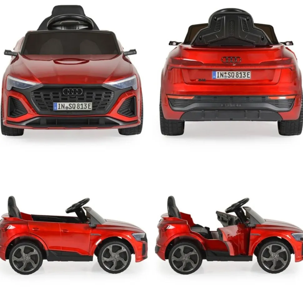 Moni Kinder Elektroauto Audi SQ8 e-tron EVA-Reifen Musik Licht MP3-Eingang Gurt rot