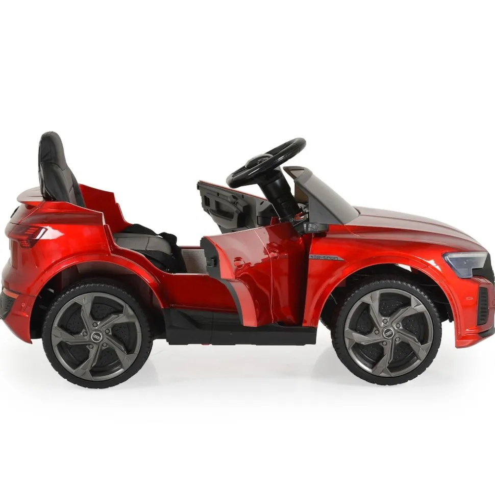 Moni Kinder Elektroauto Audi SQ8 e-tron EVA-Reifen Musik Licht MP3-Eingang Gurt rot