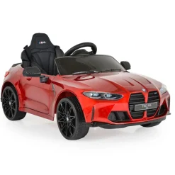 Moni Kinder Elektroauto BMW M4 Fernbedienung EVA-Reifen 2 Motoren Musikfunktion rot