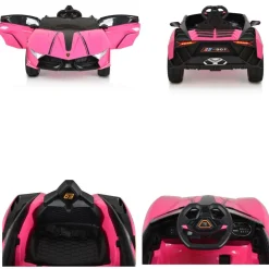 Moni Kinder Elektroauto Cordoba, MP3-Anschluss, Fernbedienung, Gurt, Bluetooth pink