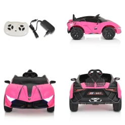 Moni Kinder Elektroauto Cordoba, MP3-Anschluss, Fernbedienung, Gurt, Bluetooth pink